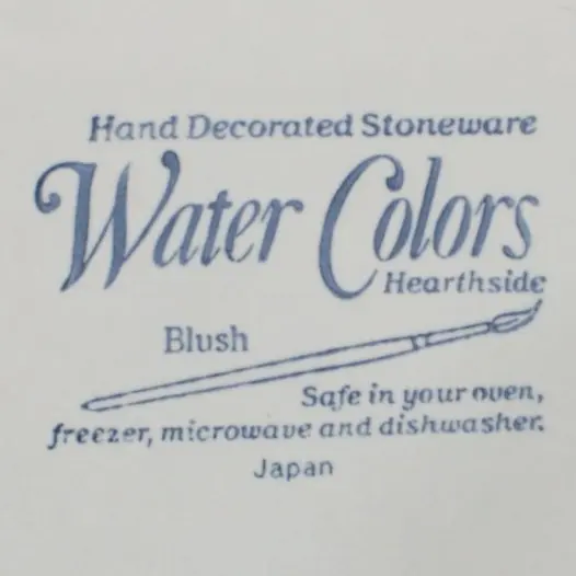 Set of 5 Hearthside Water Colors Blush Dinner Plates  10.5" Japan