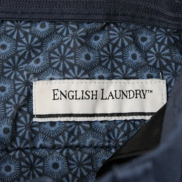 English Laundry Men's Navy Blue Flat-Front Shorts Size 30