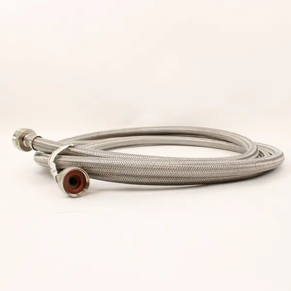 Unbranded 2 Stainless Steel Braided Flexible Hose Lines Threaded Fittings