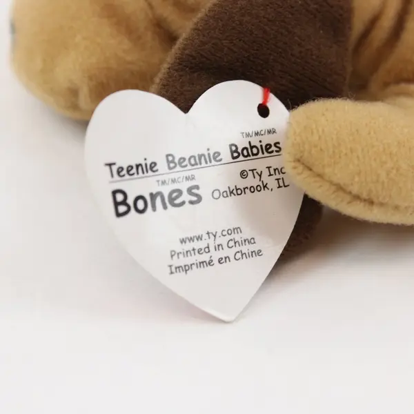 TY Beanie Baby Bones The Dog Plush Stuffed Animal Retired With Tag