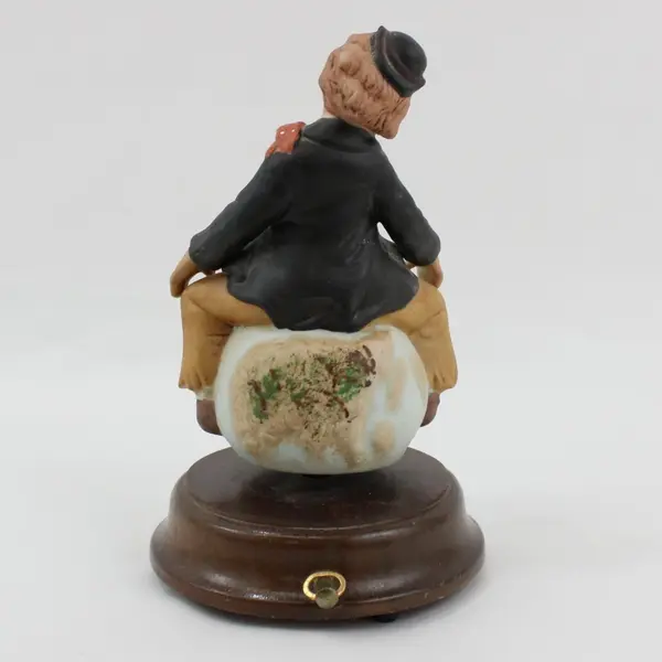 1980 Albert E. Price Hobo Clown on Globe Music Box Working