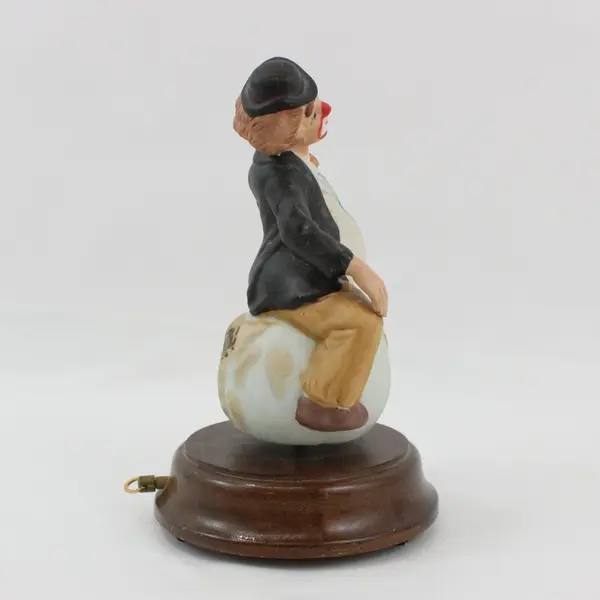 1980 Albert E. Price Hobo Clown on Globe Music Box Working