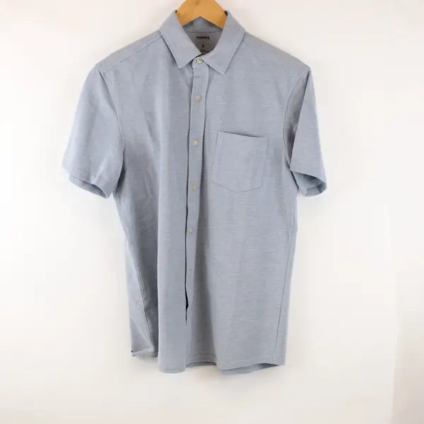 Sonoma Men's Small Light Blue Short Sleeve Button Front Shirt