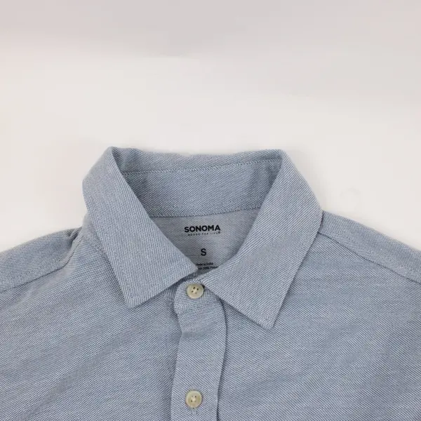 Sonoma Men's Small Light Blue Short Sleeve Button Front Shirt