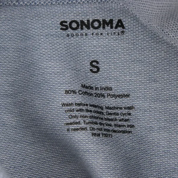 Sonoma Men's Small Light Blue Short Sleeve Button Front Shirt