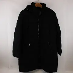 Andrew Marc Women's Black Zip-Up Puffer Jacket Removable Faux Fur Hood XL