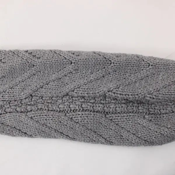 Time and Tru Women's Gray Cable Knit Open Front Cardigan Long Sleeve M (8-10)