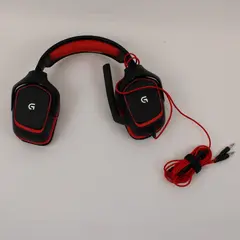 Logitech G230 Black Red Over-Ear Gaming Headset with Boom Mic