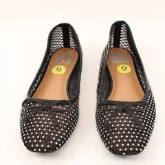 Dolce Vita Women's Black Sheer Rhinestone Ballet Flats Size 9