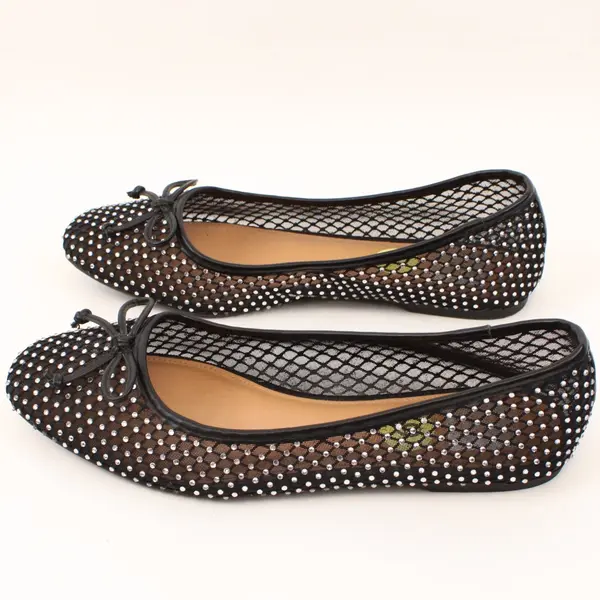 Dolce Vita Women's Black Sheer Rhinestone Ballet Flats Size 9