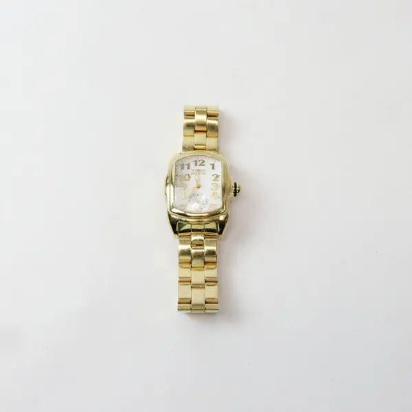 Invicta Lupah Baby Watch Gold Tone Bracelet White Dial New Battery