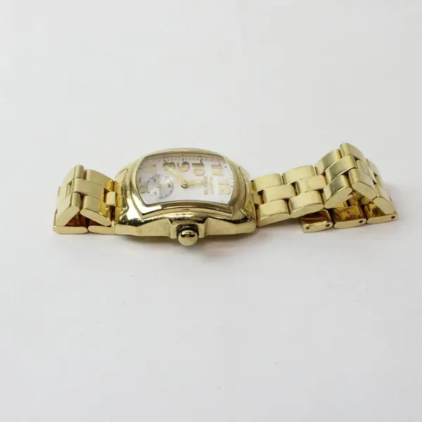 Invicta Lupah Baby Watch Gold Tone Bracelet White Dial New Battery