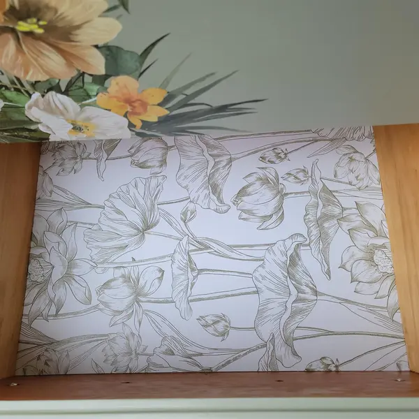 Refinished Vintage Floral 6-Drawer Dresser Sage Green - Freight/Local Pickup