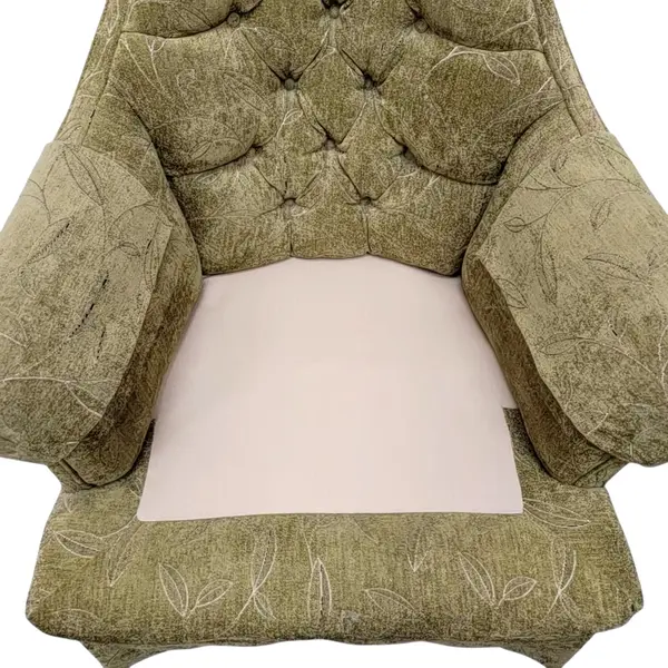 Vintage Tufted High Back Lounge Chair Olive Retro Armchair - Local Pickup Only