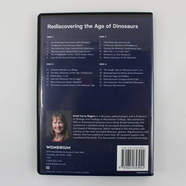 Wondrium Rediscovering the Age of Dinosaurs Kristi Curry Rogers 4-Disc DVD 2022