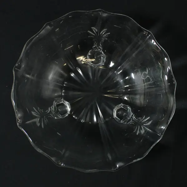 Vtg Fostoria Baroque Vintage Clear Footed Bon Bon Candy Dish 7 Inch