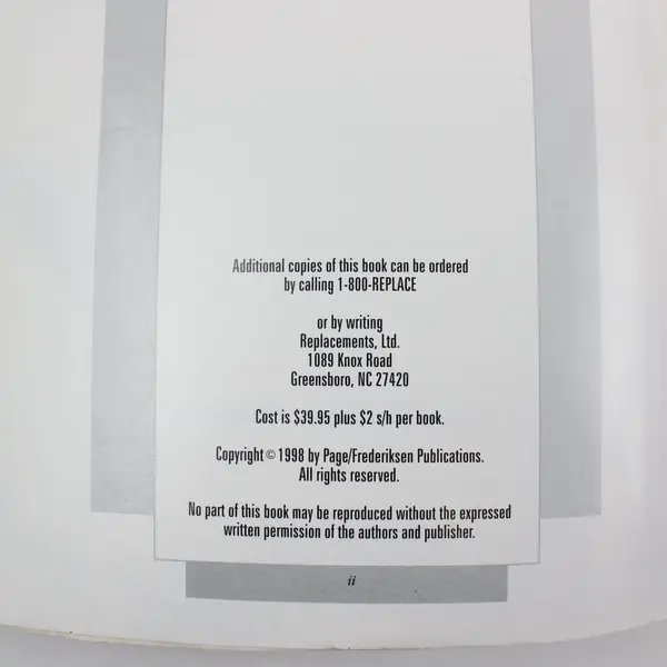 Stainless Flatware Guide 1998 Paperback Page/Frederiksen Publications Acceptable
