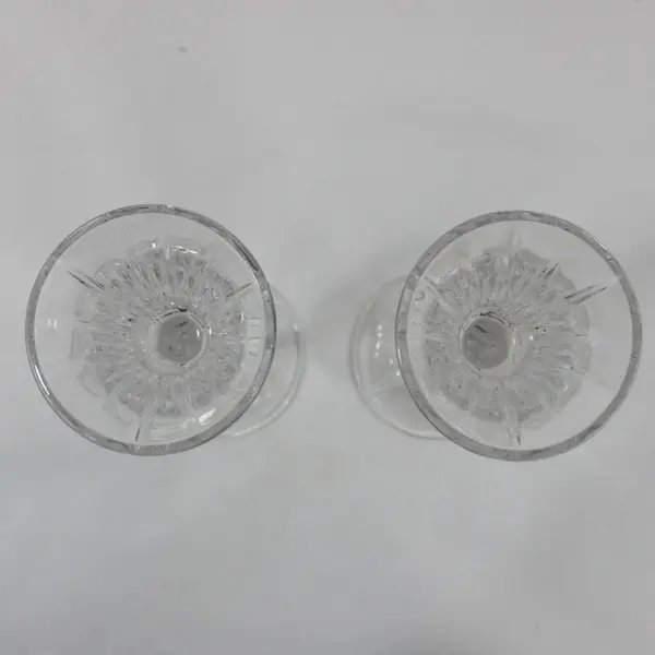 Mikasa Icicles Crystal Fluted Taper Candlesticks 8" Pair