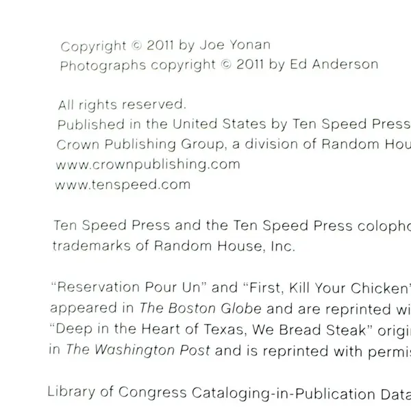 Serve Yourself: Cooking for One Joe Yonan First Edition 2011 Cookbook