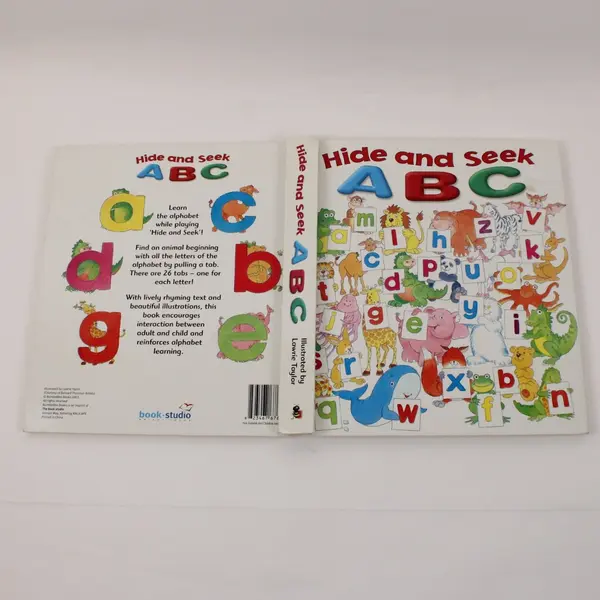 Hide and Seek ABC Hardcover 2003 Lawrie Taylor Interactive Hide-and-Seek Tabs