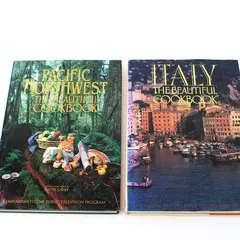 Two-Book Lot Italy & Pacific Northwest: The Beautiful Cookbook 1988/93 HC DJ