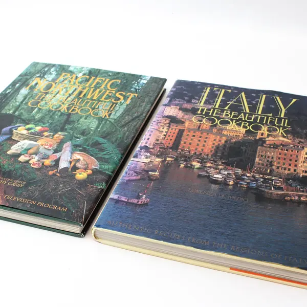 Two-Book Lot Italy & Pacific Northwest: The Beautiful Cookbook 1988/93 HC DJ