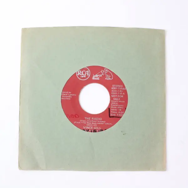 Vince Gill The Radio RCA Promo Not For Sale 7" Country Vinyl Single
