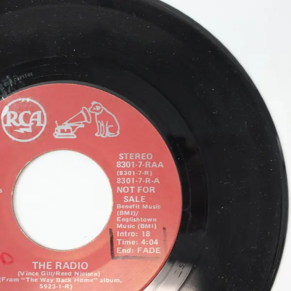 Vince Gill The Radio RCA Promo Not For Sale 7" Country Vinyl Single