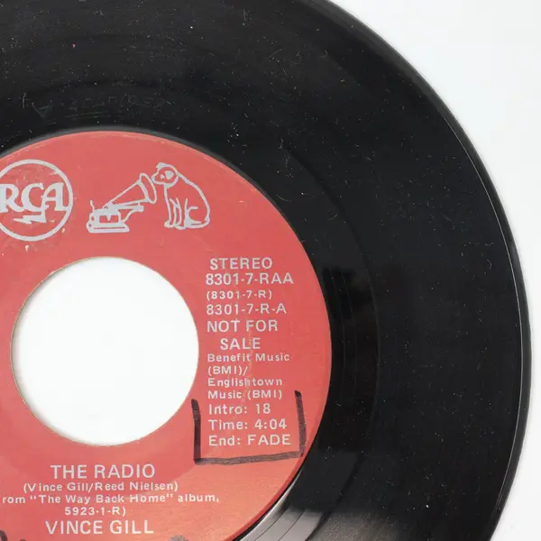 Vince Gill The Radio RCA Promo Not For Sale 7" Country Vinyl Single
