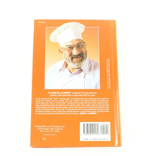 The Mr Food Cookbook Art Ginsburg Ooh It's So Good 1990 Hardcover Recipes Good