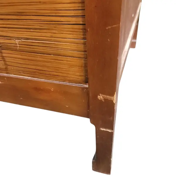 Vintage Asian Bamboo Reed Doors TV Media Cabinet - Local Pickup Only