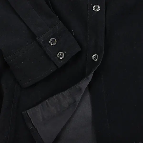 Denim & Co Women's Black Soft Texture Button Down Shirt 2X