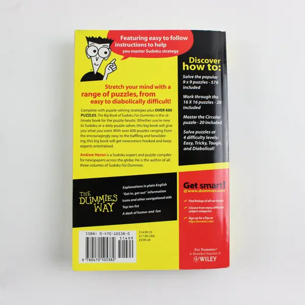The Big Book of Sudoku For Dummies Paperback Puzzle Book