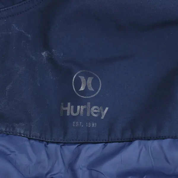 Hurley Men's Navy Blue Hooded Full-Zip Jacket Size Large