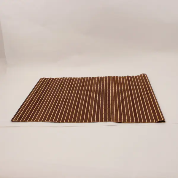 Bamboo Slat Placemat Centerpiece Mat Brown 17.5 x 12 in