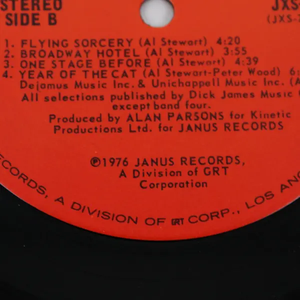 Al Stewart Year of the Cat 12" Vinyl Record Janus JXS-7022 1976
