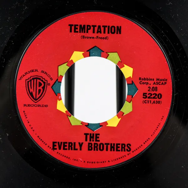 Warner Bros. The Everly Brothers Temptation / Stick With Me Baby  7" Vinyl 