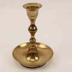Brass Candlestick Holder 4.75 Inch Turned Taper Candle Stand
