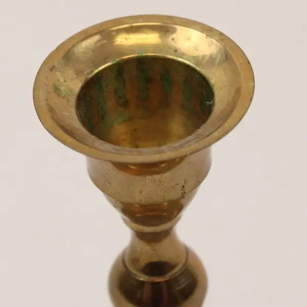 Brass Candlestick Holder 4.75 Inch Turned Taper Candle Stand