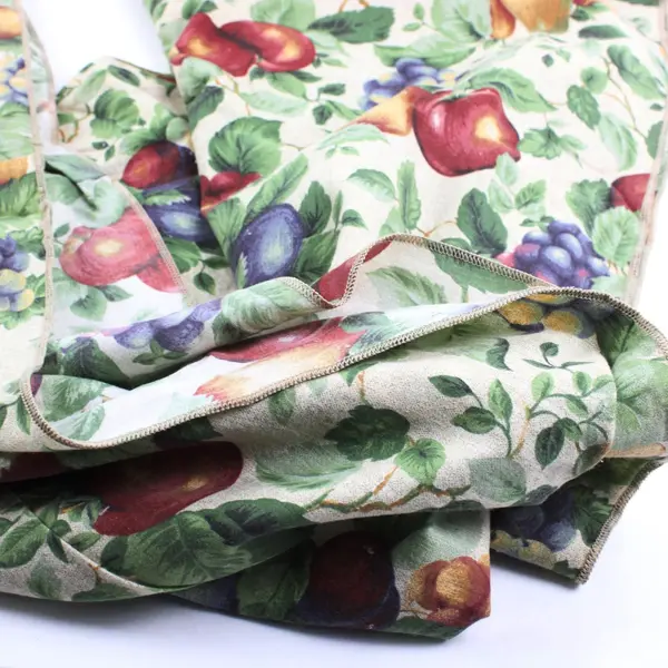 100% Cotton Fruit & Leaves Print Oblong Tablecloth 60 x 102 Inch