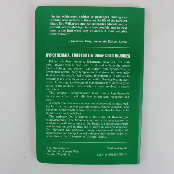 Vintage Hypothermia Frostbite & Other Cold Injuries Various Authors 1986 PB