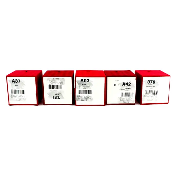 Shalaston Set of 5 Red Silk-Lined Christmas Ornament Storage Boxes 3.5 Inch