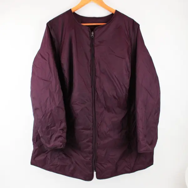 Women's Purple Zip-Up Windbreaker Jacket 2X Lightweight 