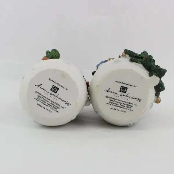 Home Interiors 2003 Snowmen Figurines Set of 2 Holiday Decor