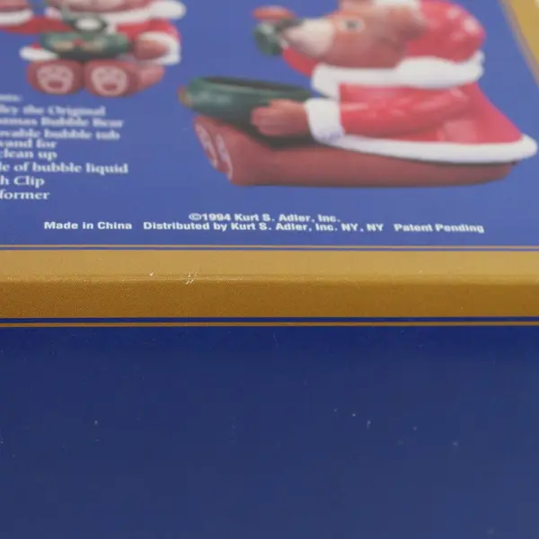 Kurt Adler Santa's Action World Bradley Bubble Bear Anim Xmas Fig Orig Box