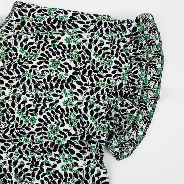 Max Studio Women's 1X Green Black Floral Top