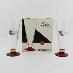 Luminarc Kyoto Ruby Stem Pilsner Beer Glass Novato Art & Wine Festival 1988