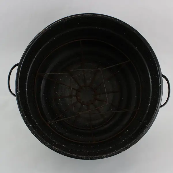 Enamelware 21.5 Qt Water Bath Canner Lid Jar Rack Speckled Black
