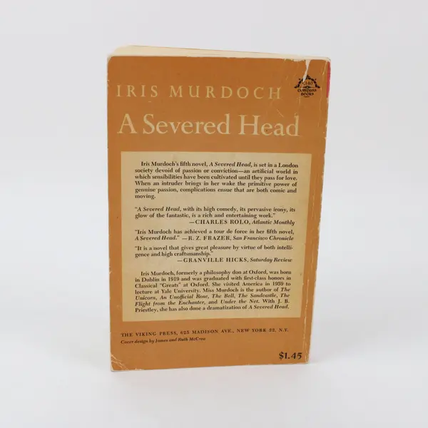 A Severed Head Iris Murdoch Compass Books Viking Press Paperback Novel