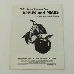 1968 Spray Program Apples Pears Willamette Valley OSU Extension Circular 677